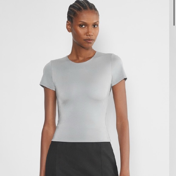 Aritzia Tops - Aritzia Contour Metallic Crew Neck T-Shirt